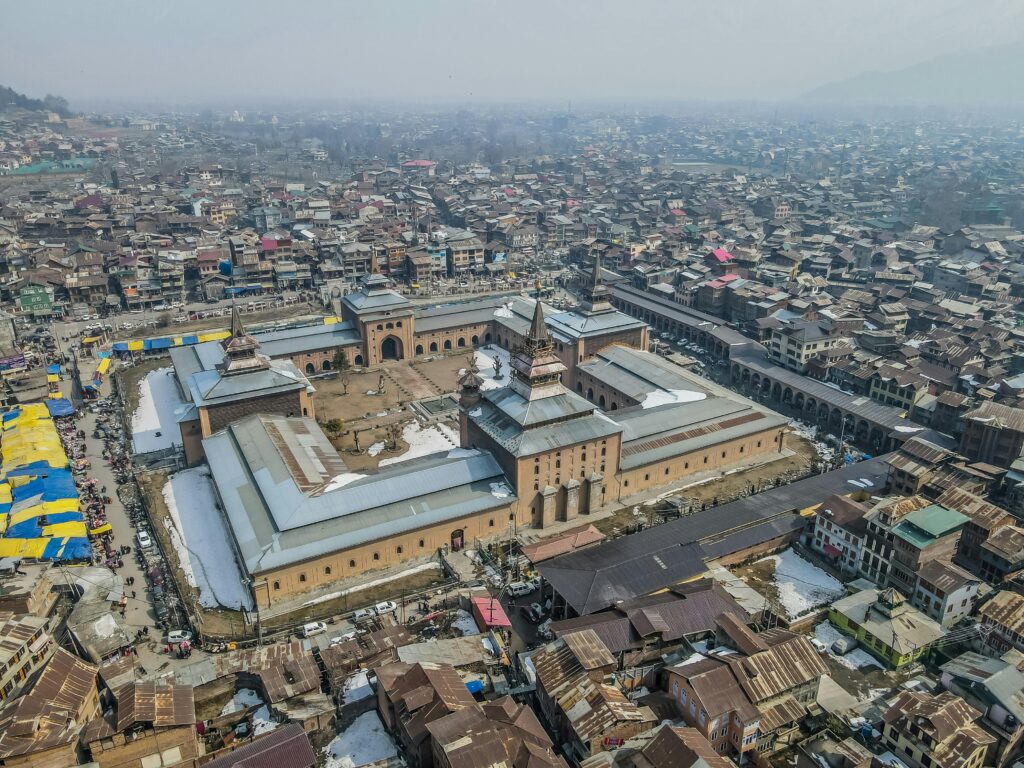 Aerial View of a Castle Museum in Milan, Italy